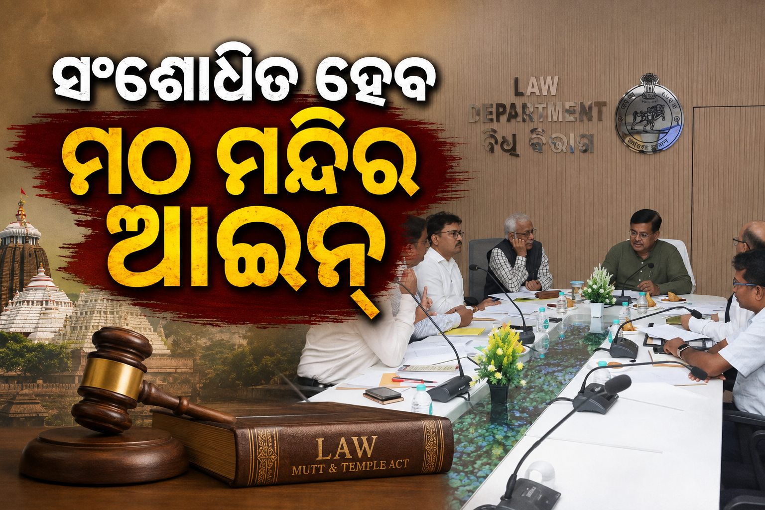 ମନ୍ଦିର ଓ ମଠ ପରିଚାଳନା ପାଇଁ ଆସିବ ନୂଆ ନିୟମ